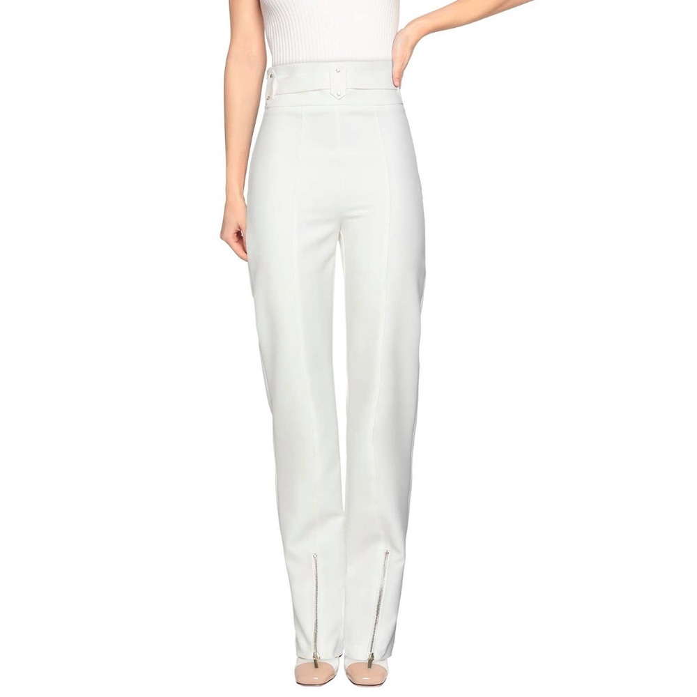Gil Santucci white zipper pants IT 46- M/l